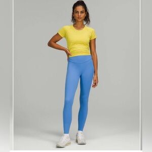 Lululemon Base Pace High Rise Running Tight 28” - Brushed Nulux - Blue Nile - 12